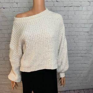Showpo White Chunky Cotton Sweater size medium show pro